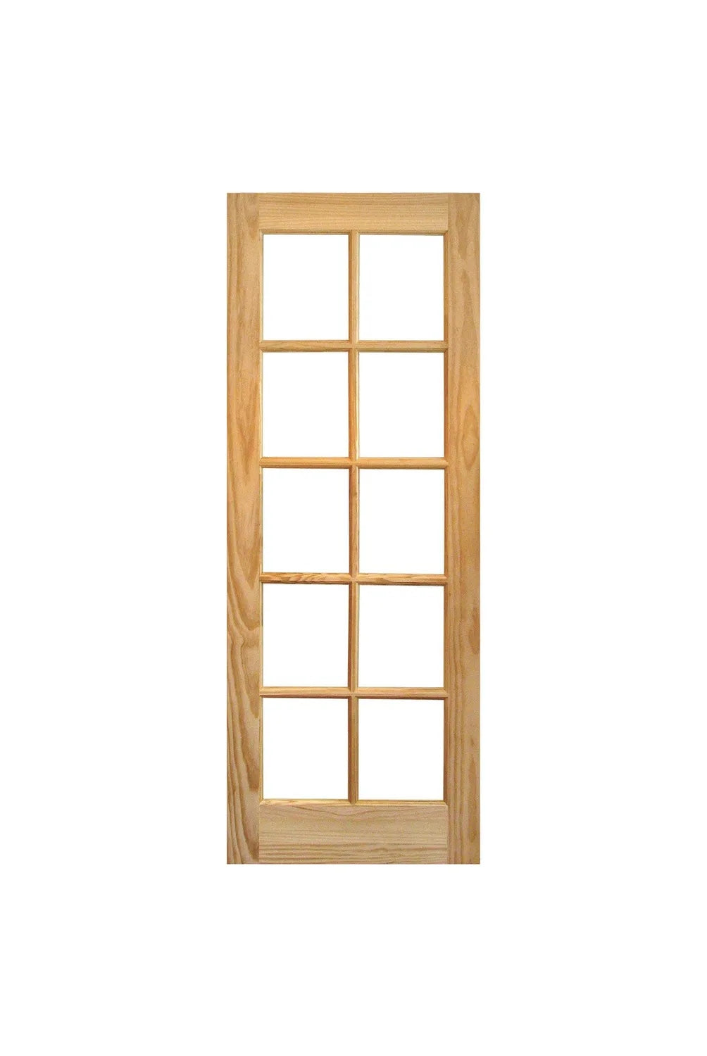 PUERTA 10 VIDRIOS RECTA 70 X 200