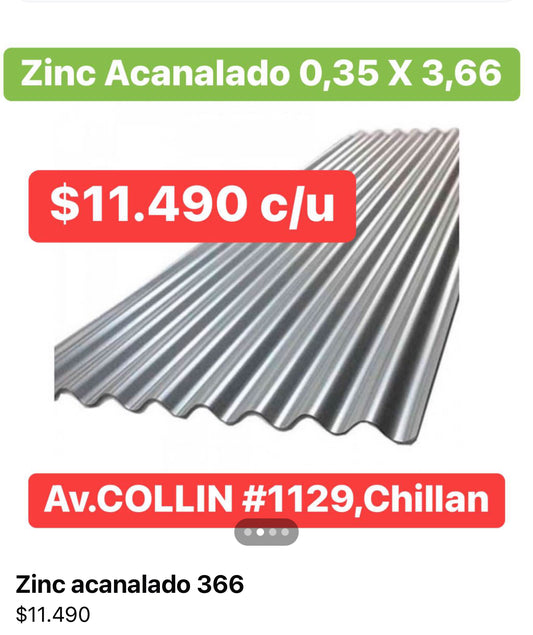 Zinc Acanalado 366