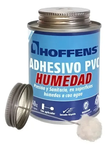 ADHESIVO PVC HOFFENS 250 CC. C/PINCEL METAL HUMEDO