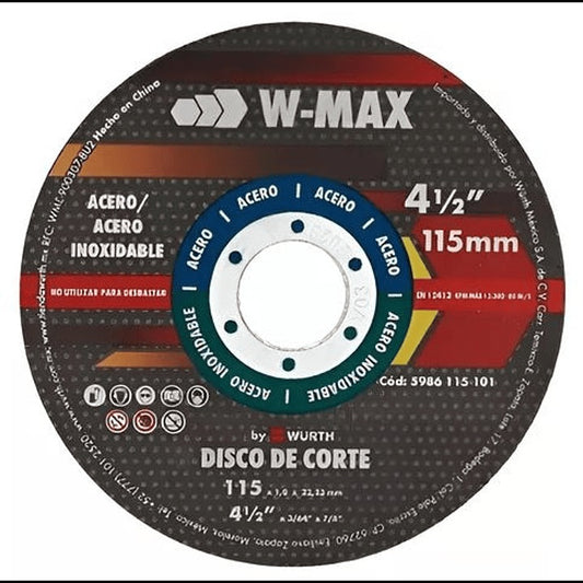 DISCO CORTE W-MAX 4 1/2