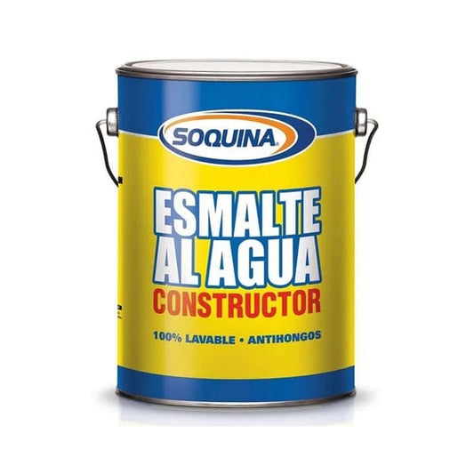 ESMALTE AL AGUA CONSTRUCTOR SOQUINA - BLANCO GALON