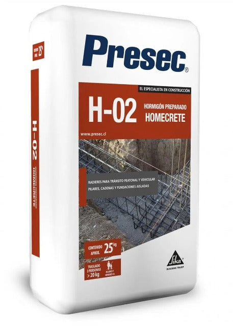 HORMIGON H20 25 KG PRESEC H-02