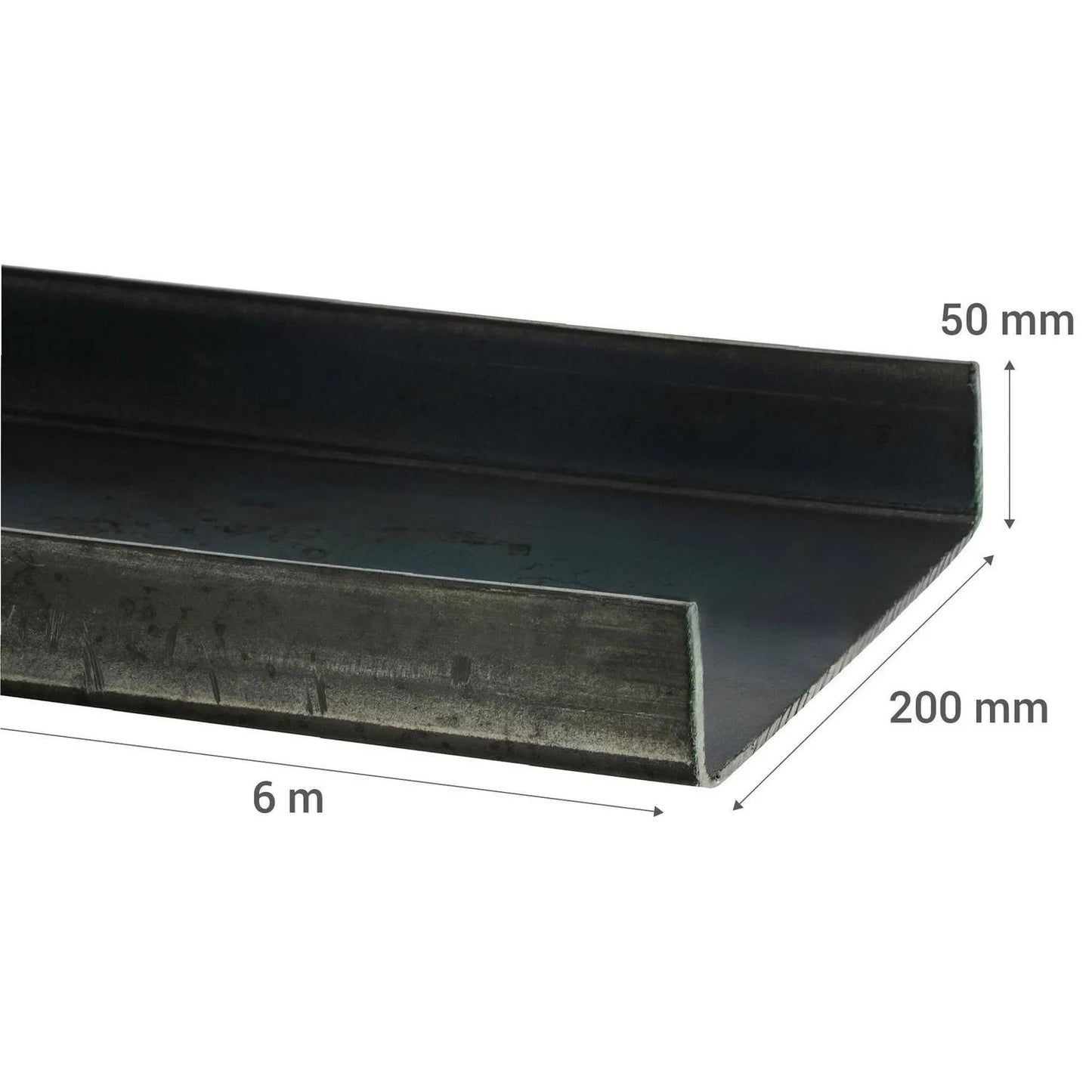 PERFIL CANAL U 200X50X3.0MMX6MT