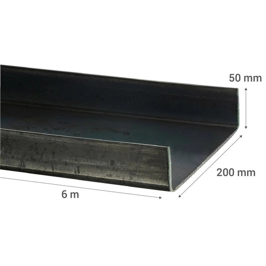 PERFIL CANAL U 200X50X3.0MMX6MT