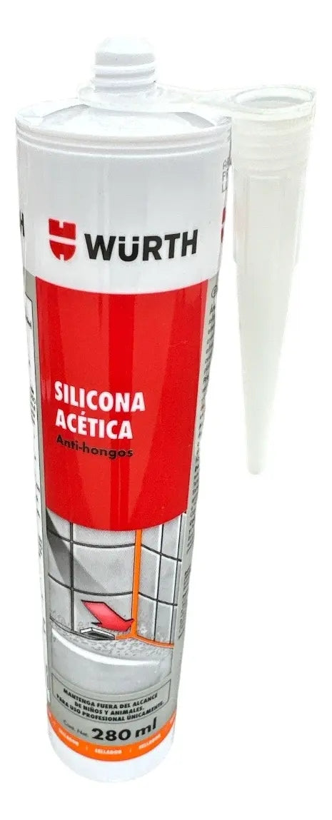SILICONA ACETICA WURTH BLANCA