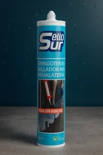 SILICONA TAPAGOTERA HOJALATERIA SELLOSUR GRIS