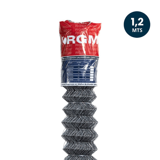 MALLA CUADRADA GALV 1.2 MTS X 25 MTS RGM