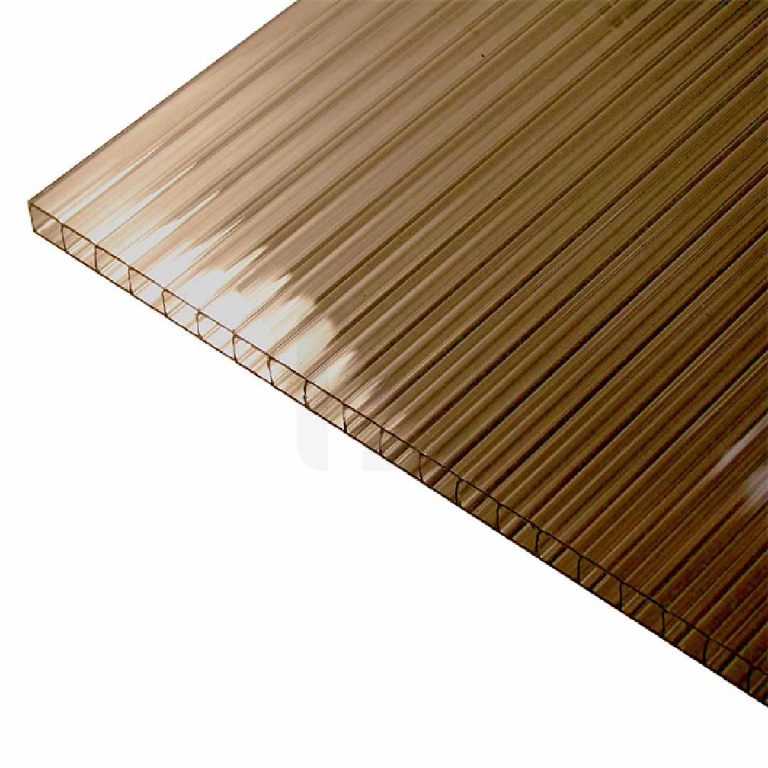 POLICARBONATO ALVEOLAR 2.10X2.90x4mm BRONCE