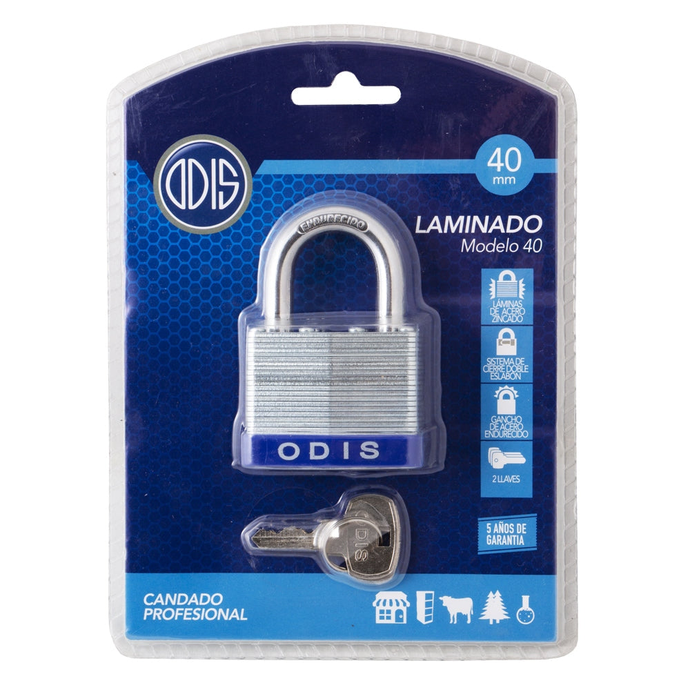 CANDADO LAMINADO ODIS 2X40 MM