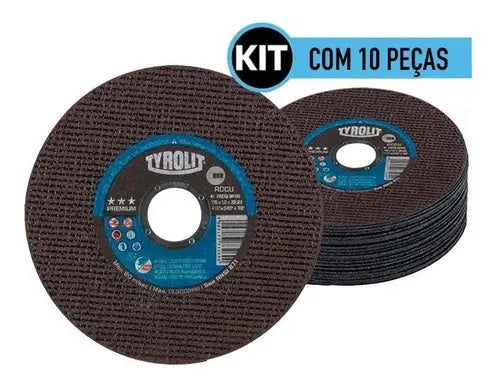 SET DISCO CORTE 4.1/2 TYROLIT 10 UNIDADES